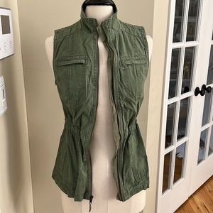 Merona XS khaki green cargo vest